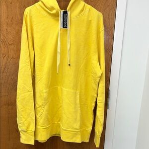 Kangol Bright Yellow Acid Wash Hoodie
